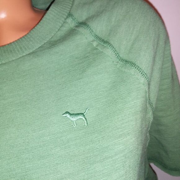 Victoria Secret PINK Pajama Set Short Sleeve & Shorts XS Green Black Red Logo Pl - Picture 4 of 13